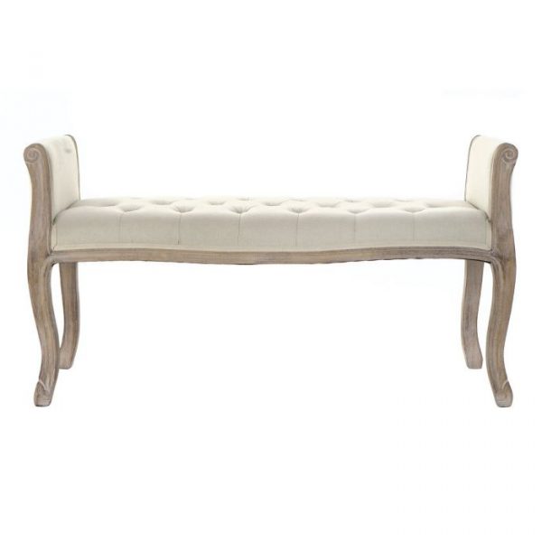 DESCALZADORA LINO RUBBERWOOD 109X45X60 BEIGE - Imagen 4