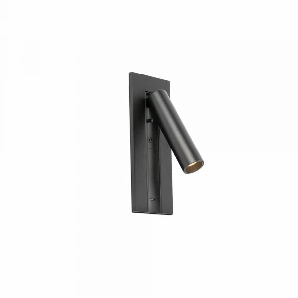 FARO GABO USB APLIQUE LECTOR NEGRO - Imagen 2