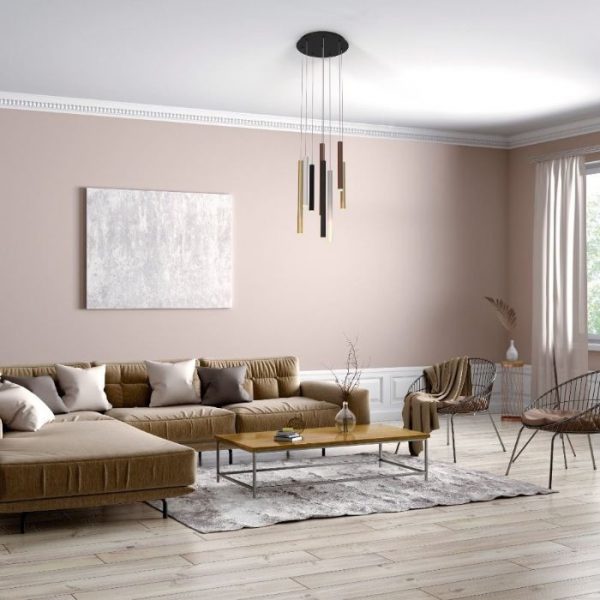 LÁMPARA LED 48W CALA BLANCO NEGRO ORO CORTEN 8082 MANTRA - Imagen 2