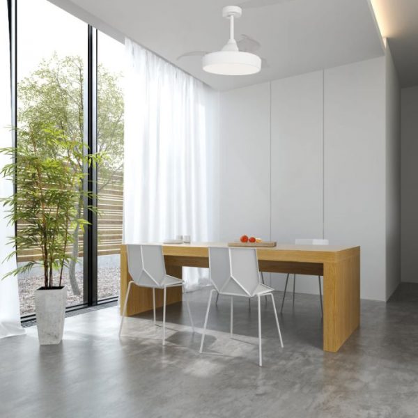 VENTILADOR LED RETRACTIL ALASKA MINI BLANCO 8755 MANTRA - Imagen 2