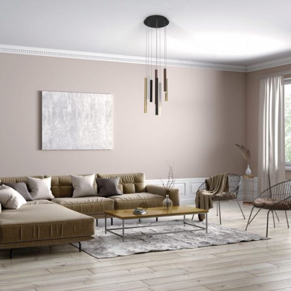 LÁMPARA LED 84W CALA BLANCO NEGRO ORO CORTEN 8084 MANTRA - Imagen 2