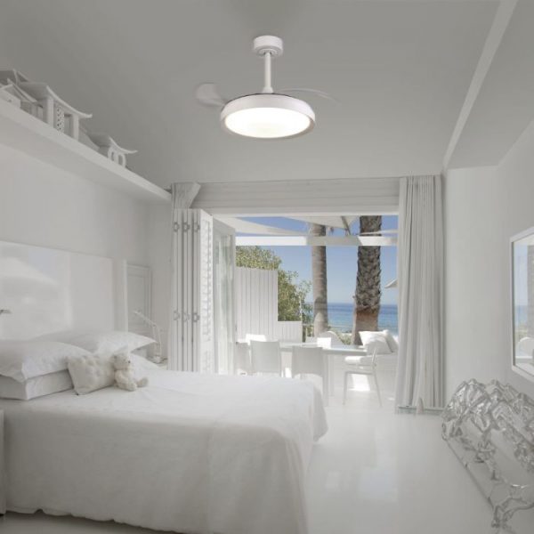 VENTILADOR RETRACTIL LED MISTRAL MINI BLANCO 8829 MANTRA - Imagen 2