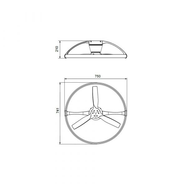 NEPAL MINI VENTILADOR BLANCO LED 7801 MANTRA - Imagen 3