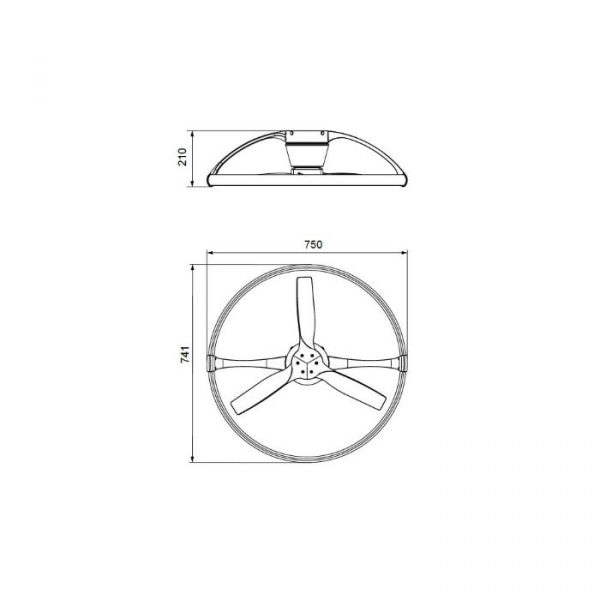 NEPAL MINI VENTILADOR BLANCO MADERA LED 7803 MANTRA - Imagen 4