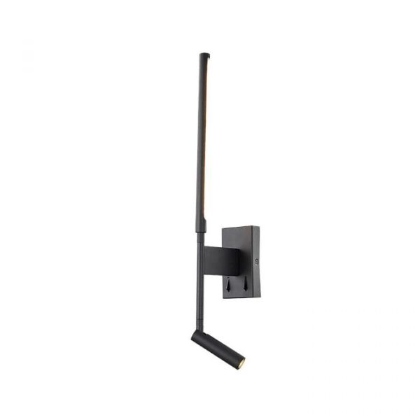 APLIQUE TORCH NEGRO MATE LECTOR LED 3W+6W 3000K MANTRA 6703 - Imagen 2