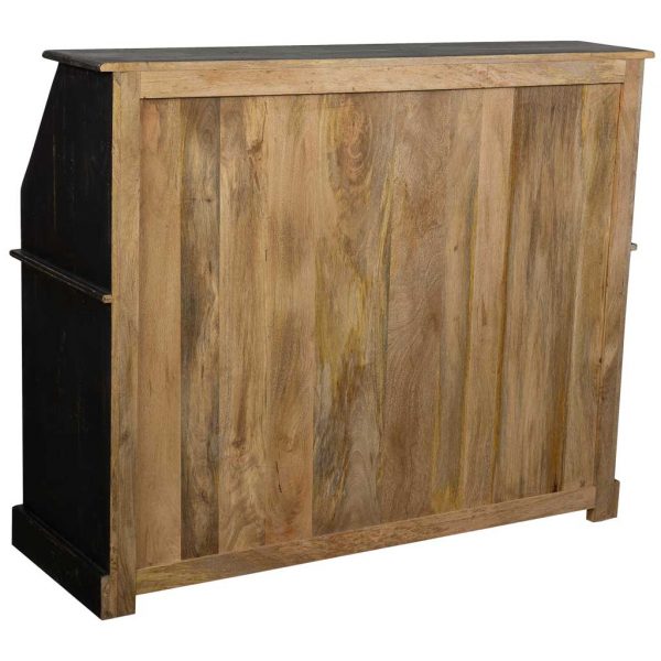 APARADOR MADERA ENVEJECIDO NEGRO 129X45X106 - Imagen 4