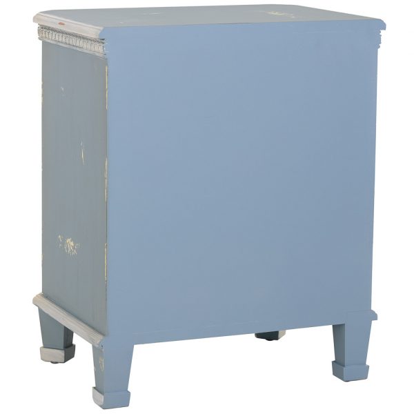 MESITA MADERA COLOR AZUL 3 CAJONES 50X35X60CM - Imagen 3