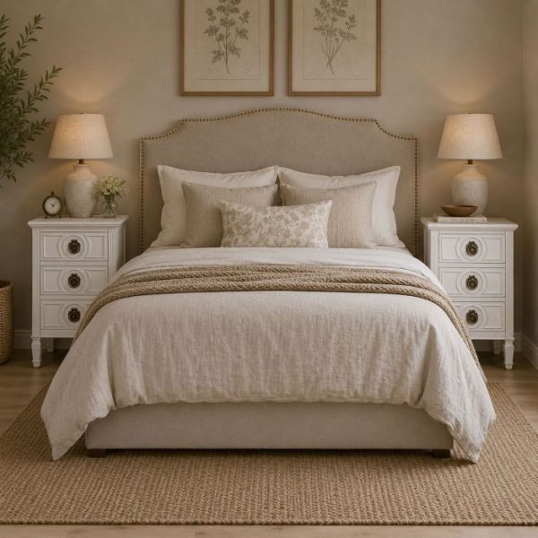 MESITA NOCHE MADERA BLANCA 46X32.5X67CM