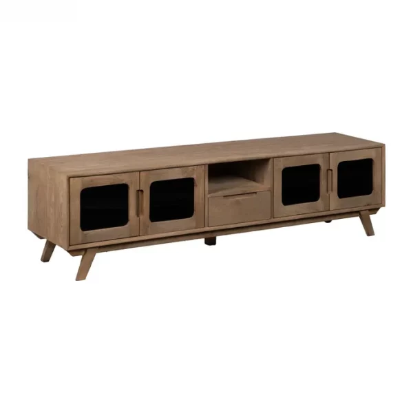 MUEBLE TV NATURAL MADERA DE MANGO SALÓN 180 X 40,50 X 48 CM - Imagen 3