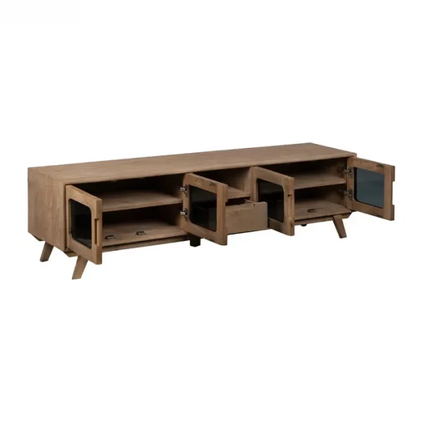 MUEBLE TV NATURAL MADERA DE MANGO SALÓN 180 X 40,50 X 48 CM - Imagen 4