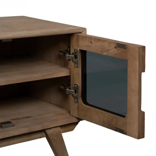 MUEBLE TV NATURAL MADERA DE MANGO SALÓN 180 X 40,50 X 48 CM - Imagen 7