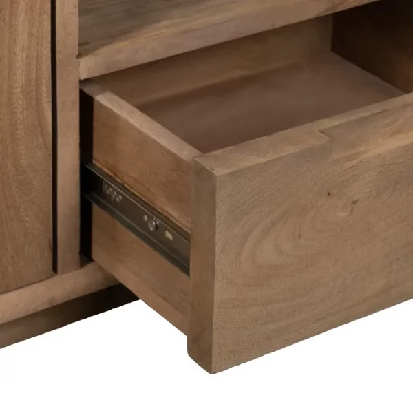 MUEBLE TV NATURAL MADERA DE MANGO SALÓN 180 X 40,50 X 48 CM - Imagen 8