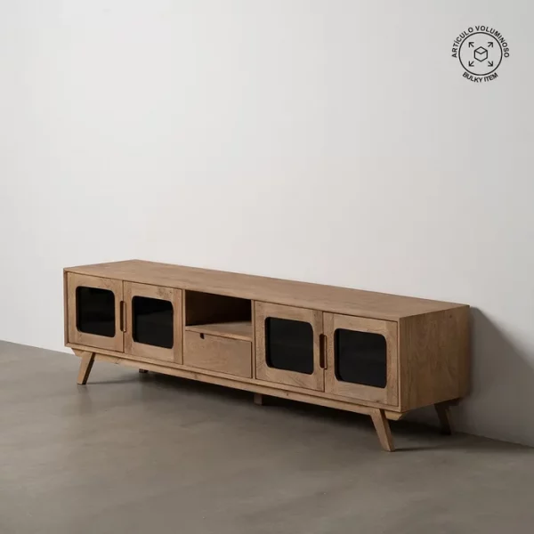 MUEBLE TV NATURAL MADERA DE MANGO SALÓN 180 X 40,50 X 48 CM - Imagen 2