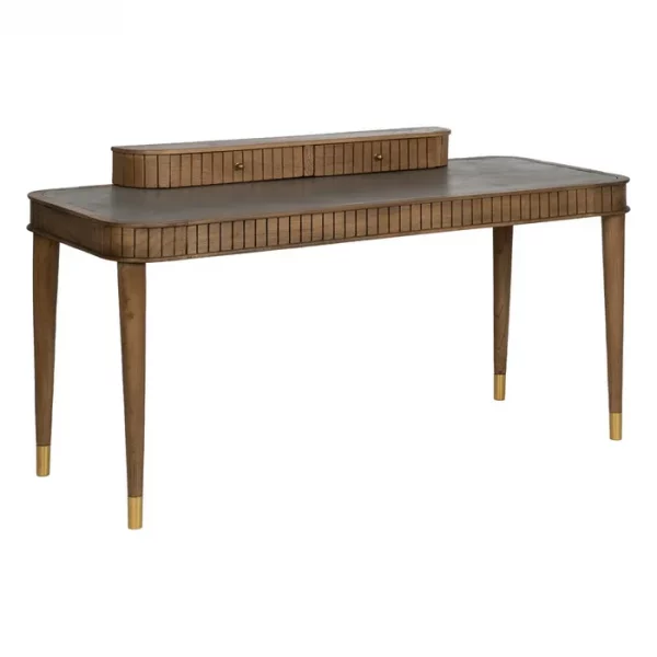 ESCRITORIO MADERA-MICROCEMENTO SALÓN 150 X 60 X 82 CM - Imagen 2