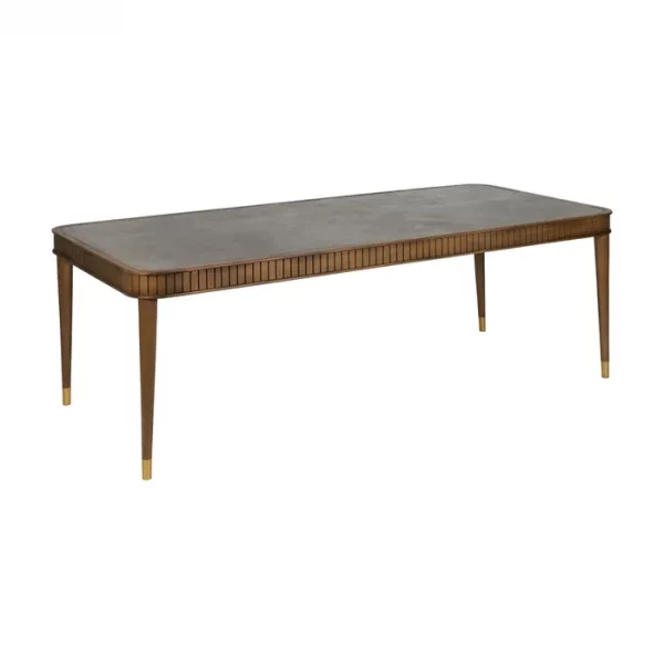 MESA COMEDOR MADERA-MICROCEMENTO SALÓN 220 X 100 X 76 CM - Imagen 2
