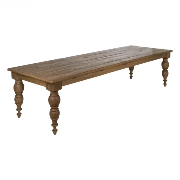 MESA COMEDOR MADERA DE ROBLE SALÓN 300 X 98 X 77 CM - Imagen 2