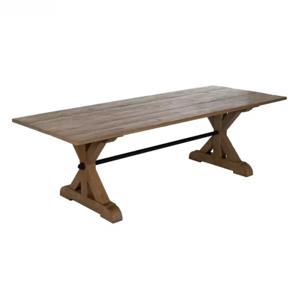 MESA COMEDOR MADERA DE ROBLE SALÓN 240 X 98 X 76 CM - Imagen 2