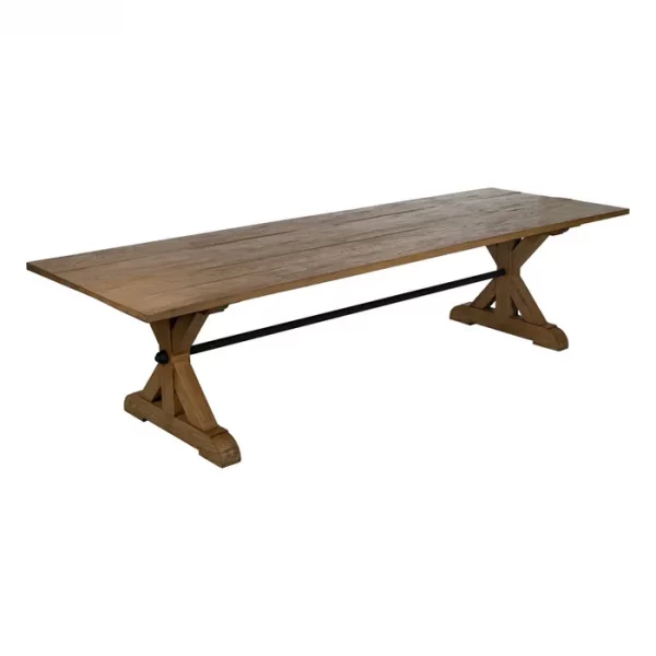 MESA COMEDOR MADERA DE ROBLE SALÓN 300 X 98 X 76 CM - Imagen 2