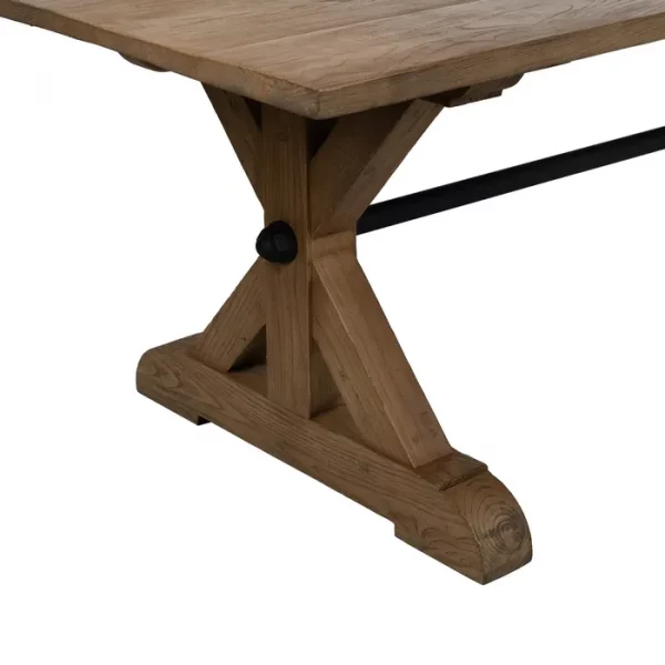 MESA COMEDOR MADERA DE ROBLE SALÓN 300 X 98 X 76 CM - Imagen 4