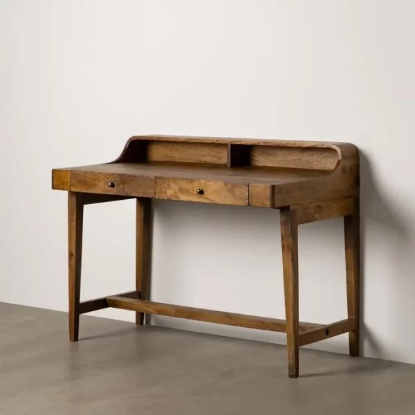 ESCRITORIO NATURAL MADERA DE MANGO 122 X 62 X 90 CM - Imagen 2