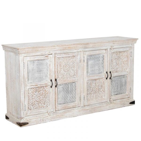 APARADOR MADERA MANGO C/4 PUERTAS 180x40x90CM - Imagen 2
