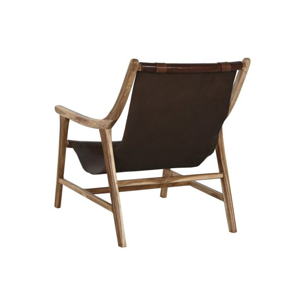 BUTACA TECA PIEL 68X86X86 CON REPOSACABEZAS - Imagen 3