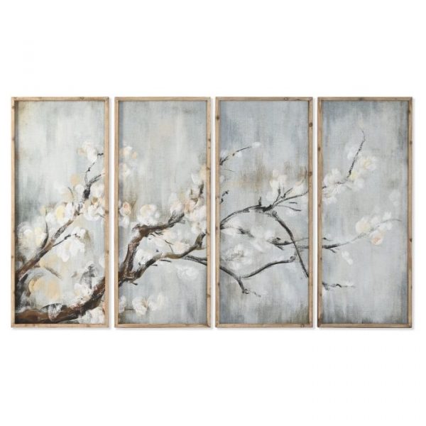 CUADRO SET 4 MDF ABETO 200X2,5X120 CEREZO AZUL