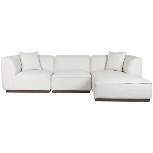 SOFA MADERA DE HEVEA POLIESTER 279X171X72 CREMA - Imagen 2