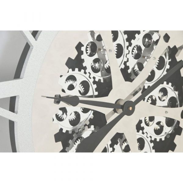 RELOJ PARED HIERRO 102X9,5X102 MOVIMIENTO PLATEADO - Imagen 3