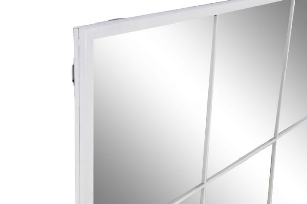 ESPEJO HIERRO CRISTAL 90X2X120 VENTANA BLANCO - Imagen 2