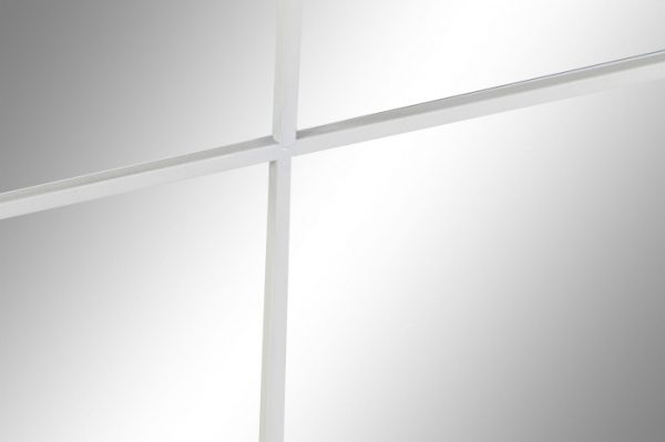 ESPEJO HIERRO CRISTAL 90X2X120 VENTANA BLANCO - Imagen 3