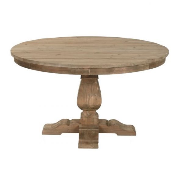 MESA REDONDA COMEDOR MADERA RECICLADA 140X140X76