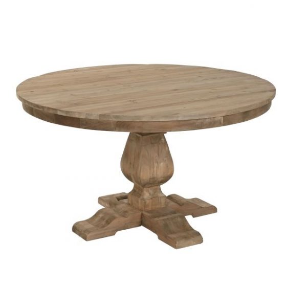 MESA REDONDA COMEDOR MADERA RECICLADA 140X140X76 - Imagen 2