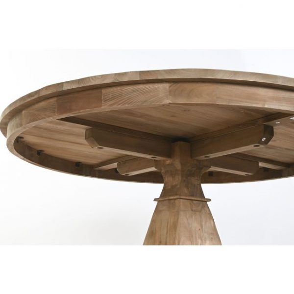 MESA REDONDA COMEDOR MADERA RECICLADA 140X140X76 - Imagen 6