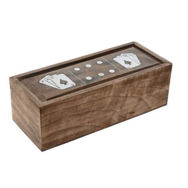 JUEGO SET 3 SHEESHAM LATON 23X10X8 2 JUEGOS MARRON - Imagen 2