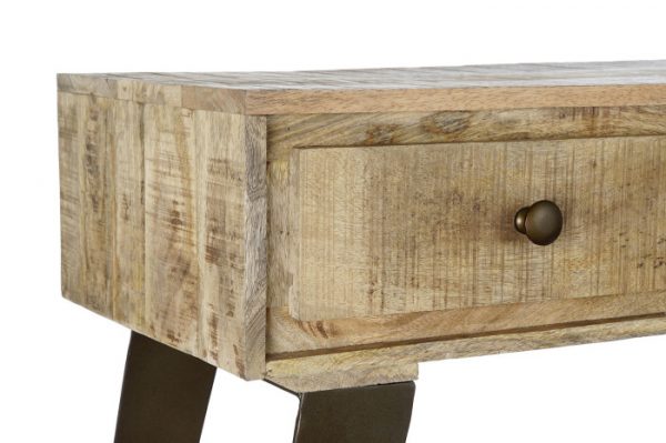 CONSOLA MANGO METAL 130X40X89 NATURAL NATURAL - Imagen 3