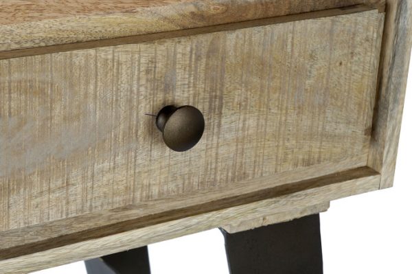 CONSOLA MANGO METAL 130X40X89 NATURAL NATURAL - Imagen 5