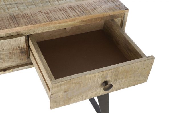 CONSOLA MANGO METAL 130X40X89 NATURAL NATURAL - Imagen 6