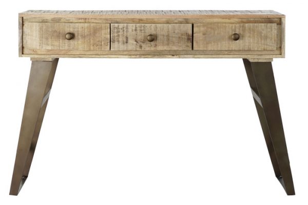 CONSOLA MANGO METAL 130X40X89 NATURAL NATURAL - Imagen 7