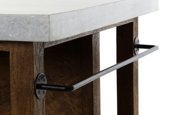 ISLA COCINA MADERA MARMOL 168X76X92 6 CAJ 4 BALDAS - Imagen 7