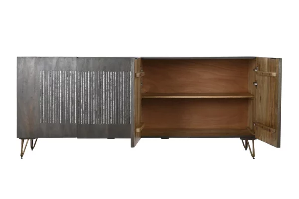 BUFFET MANGO METAL 177X45X77 MARRON - Imagen 4