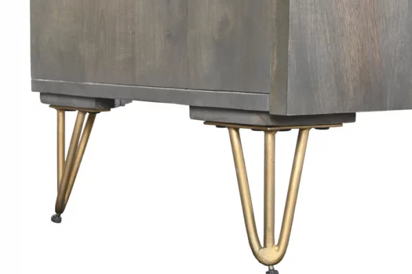 BUFFET MANGO METAL 177X45X77 MARRON - Imagen 5