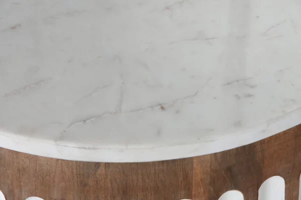 MESITA AUXILIAR MANGO MARMOL 41X41X52 BLANCO - Imagen 3