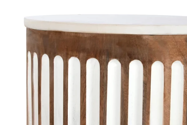 MESITA AUXILIAR MANGO MARMOL 41X41X52 BLANCO - Imagen 4