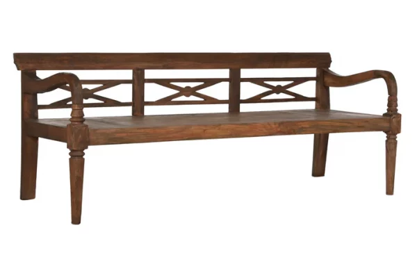 BANCO TECA MACIZA 190X70X75 55,00 TALLADO - Imagen 2
