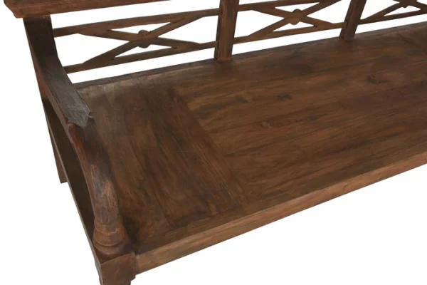 BANCO TECA MACIZA 190X70X75 55,00 TALLADO - Imagen 4