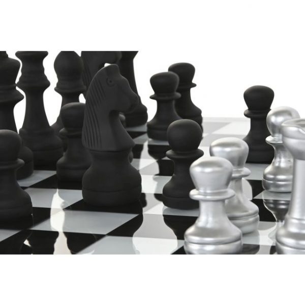 JUEGO DE MESA RESINA CRISTAL 60X60X0,5 AJEDREZ - Imagen 3
