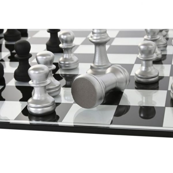 JUEGO DE MESA RESINA CRISTAL 60X60X0,5 AJEDREZ - Imagen 4