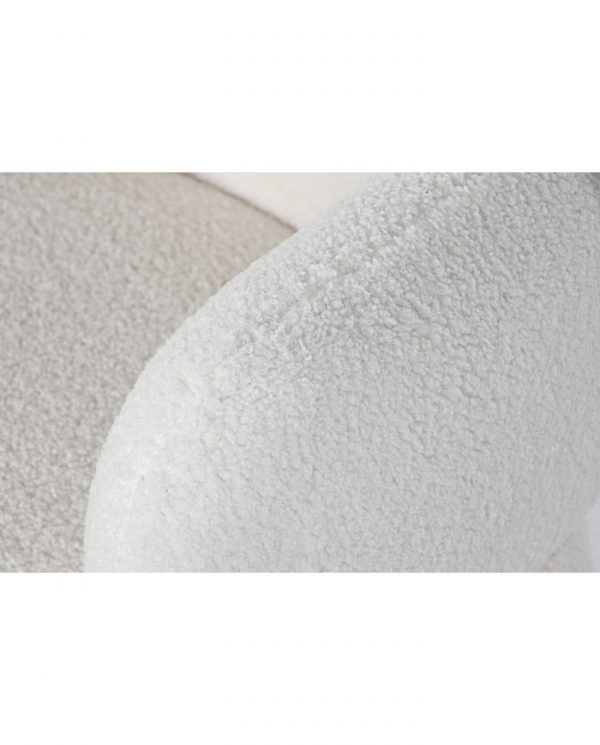 BUTACA POLIESTER MADERA 70X70X80 BORREGUITO BLANCO - Imagen 5