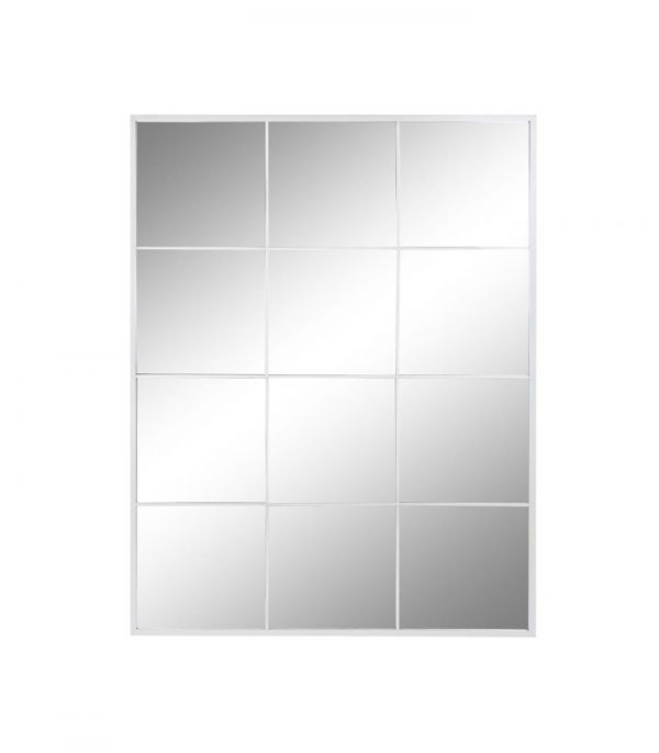 ESPEJO HIERRO CRISTAL 90X2X120 VENTANA BLANCO
